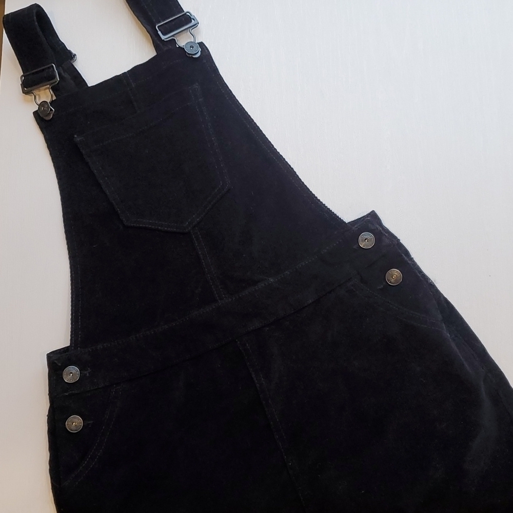 Vanilla Star Black Corduroy Overall Skirt 3